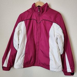 Women's SB Active by St. John's Bay Pink/White Jacket, Size M